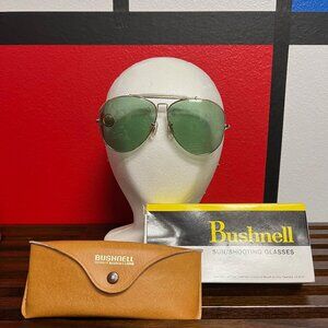 NIB Vintage Bushnell Bausch & Lomb Green Gold Shooting Glasses Made in Japan
